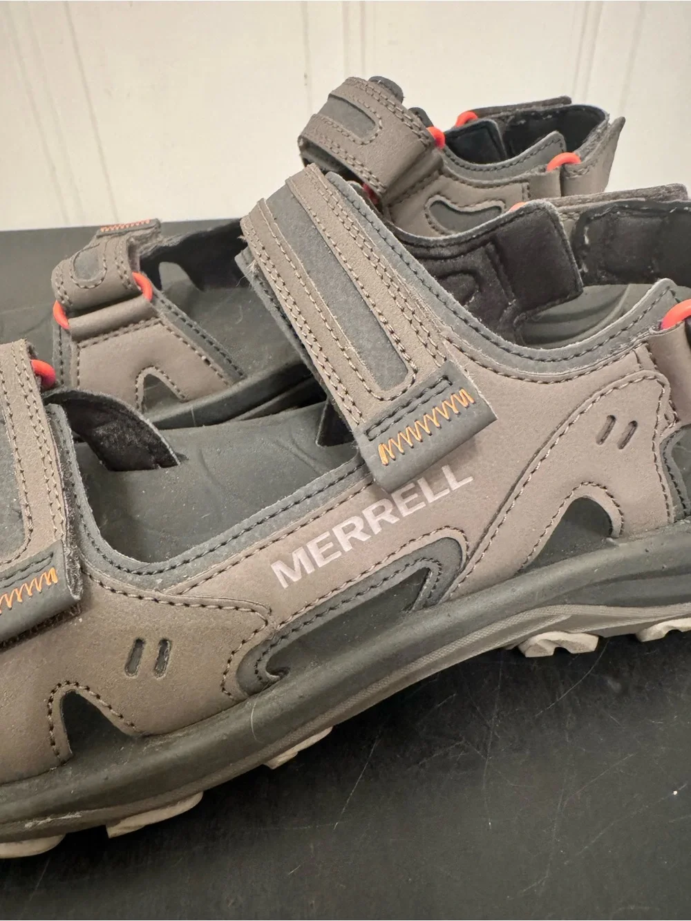 Merrell Men’s Huntington Sport Convert Sandals Boulder Grey Taupe Size US 11